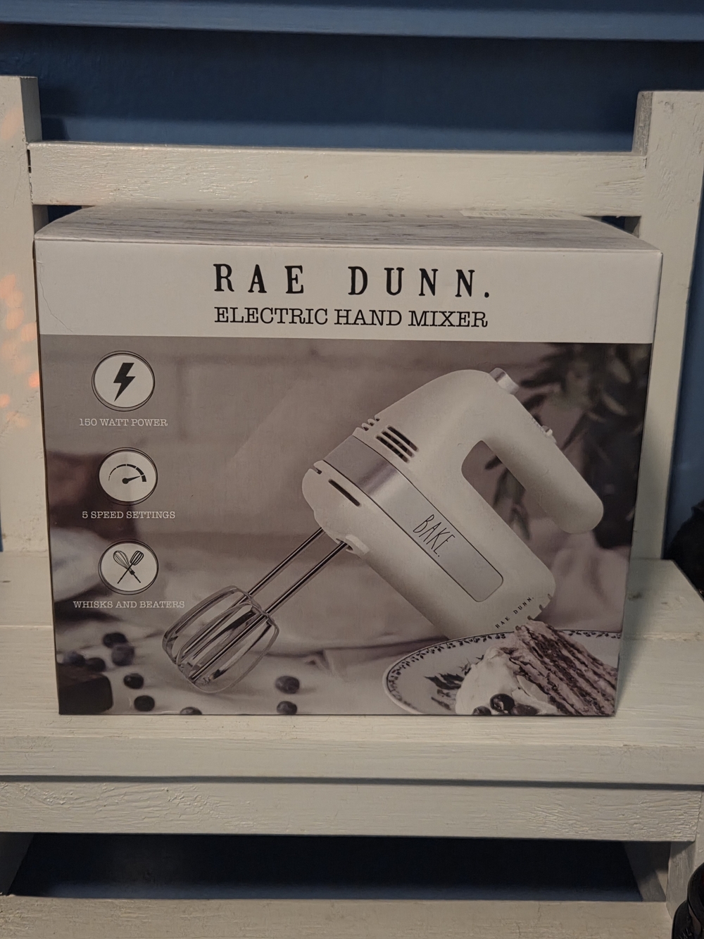 Rae Dunn White Electric Hand Mixer
